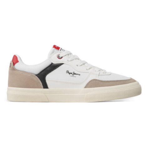 Pepe Jeans Sneakersy Kenton Master Mesh PMS30905 Biela