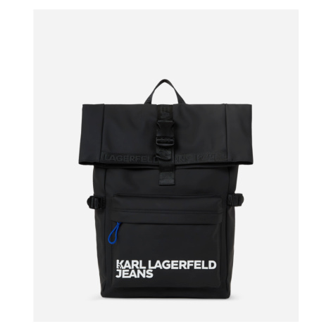 Batoh Karl Lagerfeld Jeans Utility Coated Roll Backpack Black