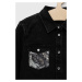 Detská riflová košeľa Guess čierna farba