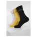 Text Socks 3-Pack Black/White/Yellow