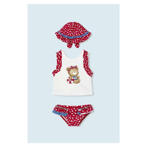 Dvojdielne plavky pre bábätká Mayoral Newborn červená farba