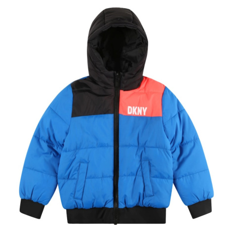 DKNY Prechodná bunda  nebesky modrá / lososová / čierna / biela