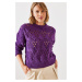 Bianco Lucci Women's Openwork Sweater