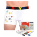 Men's boxers Styx sports rubber white + markers for textiles