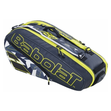 Babolat Pure Aero RH X 6 Grey/Yellow/White Tenisová taška