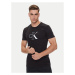 Calvin Klein Jeans Tričko Outline Monologo J30J325678 Čierna Slim Fit