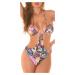 Sexy Neck-Monokini with Print blackgold