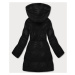 Čierna dámska zimná bunda s kapucňou (5M722-392)
