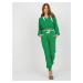 Green tracksuit basic set with clutch sweatshirt