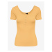 Žlté dámske tričko Pieces Kitte