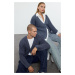 Trendyol Indigo Couple Basic V Neck Knit Cardigan