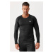 Rough Radical Tričko Vital Zip Ls Black