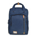 Semiline Unisex's Laptop Backpack L2005-7 Navy Blue