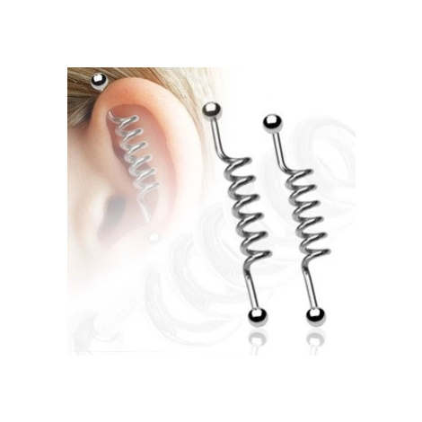 Piercing do ucha špirála - Dĺžka piercingu: 38 mm