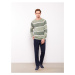 LC Waikiki Crew Neck Long Sleeve Striped Men's Knitwear Sweater