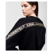 Mikina Karl Lagerfeld Logo Glitter Tape Sweatshirt Čierna