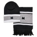 Package College Team Hat & Scarf Black/Heathergrey/White