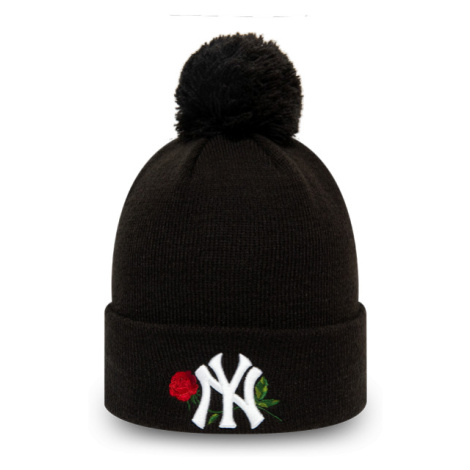 New Era MLB TWINE BOBBLE KNIT KIDS NEW YORK YANKEES Dievčenská zimná čiapka, čierna, veľkosť