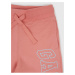 Ružové chlapčenské šortky s logom GAP