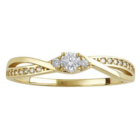 Zlatý prsteň Ellen s Brilliance Zirconia - Y Silvego