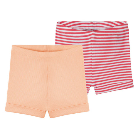 lupilu® Dievčenské šortky pre bábätká, 2 kusy (ružová/oranžová)