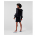 Šaty Karl Lagerfeld Hun'S Pick Big Collar Dress Čierna
