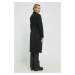 Kabát JDY dámsky, čierna farba, prechodný,