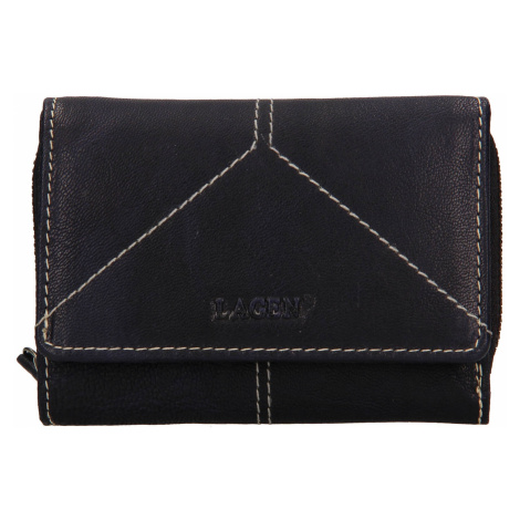 Dámska kožená peňaženka Lagen Katie - modrá