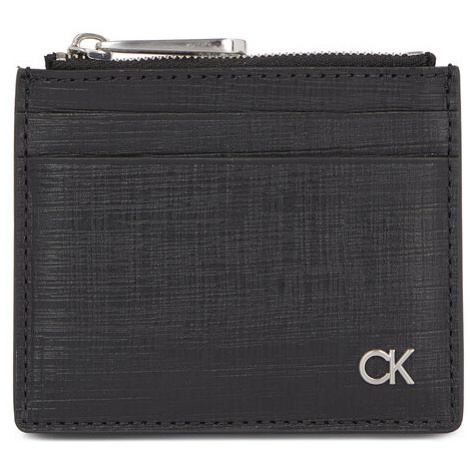 Calvin Klein Puzdro na kreditné karty Ck Must Cardholder W/Zip K50K510885 Čierna