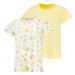 esmara® Dámske tričko, 2 kusy (žltá/biela)