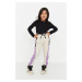 Trendyol Beige Color Block Girls' Knitted Thin Sweatpants
