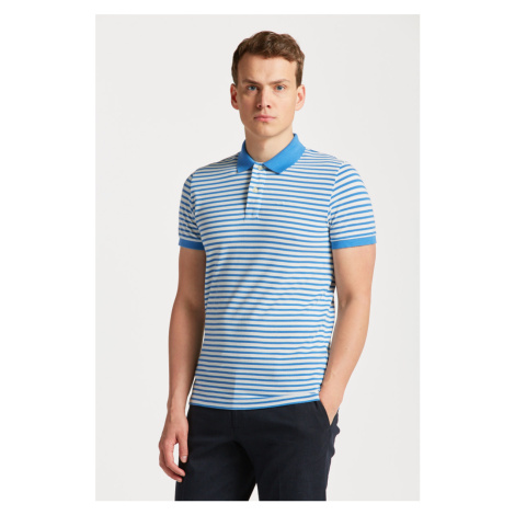 POLOKOŠEĽA GANT SS PIQUE STRIPED DAY BLUE