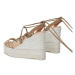 Manebi Espadrilky Soft Suede Lace-Up Wedge Espadrilles L 8.7 WA Hnedá