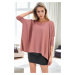 81734 Dewberry Knitwear Womens Poncho-DARK PINK