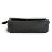Černá kožená klopnová kabelka s krátkým popruhem 213-1015-60