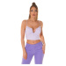 Sexy Koucla Musthave Crop Top with ruffled band lilac Einheitsgroesse