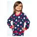 Dievčenské pyžamo Cornette Meadow - bavlna Tmavomodrá