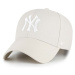 Šiltovka s prímesou vlny 47brand MLB New York Yankees béžová farba, s nášivkou, B-MVPSP17WBP-BNG