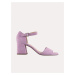Light purple Women's Leather High Heel Sandals Högl Beatrice - Ladies