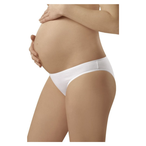Tehotenské bavlnené nohavičky Mama mini biele Italian Fashion