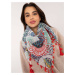 Red-ecu women's scarf with print