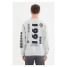 Trendyol Grey Back Printed Oversize/Wide Cut Fleece Inside/Warm Sweatshirt