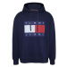 Tommy Jeans  Flag Badge Relaxed Hoodie Dark Night Navy Melange  Mikiny Modrá