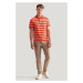 POLOKOŠEĽA GANT STRIPE SS POLO GRAPEFRUIT ORANGE