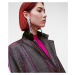 Kabát Karl Lagerfeld Iridescent Tailored Coat Čierna