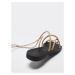 MANGO Remienkové sandále 'PAULA'  béžová