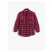 Koton Tweed Oversized Shirt and Jacket Crowbar Pattern Covered With Pocket.