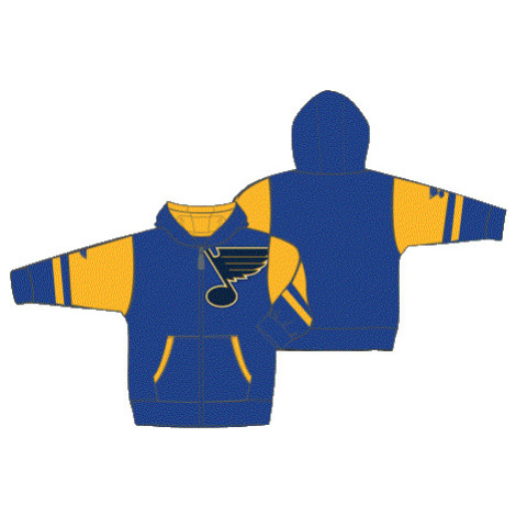 St. Louis Blues detská mikina s kapucňou Faceoff Colorblocked Fleece Full-Zip