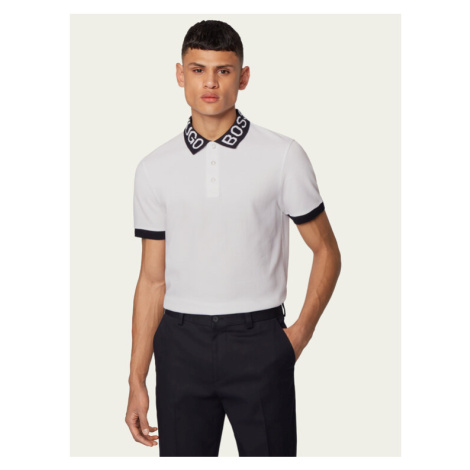 Boss Polokošeľa Parlay 85_BB 50432089 Biela Regular Fit Hugo Boss