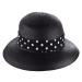 Slamený klobúk MONA Čierna/Biela